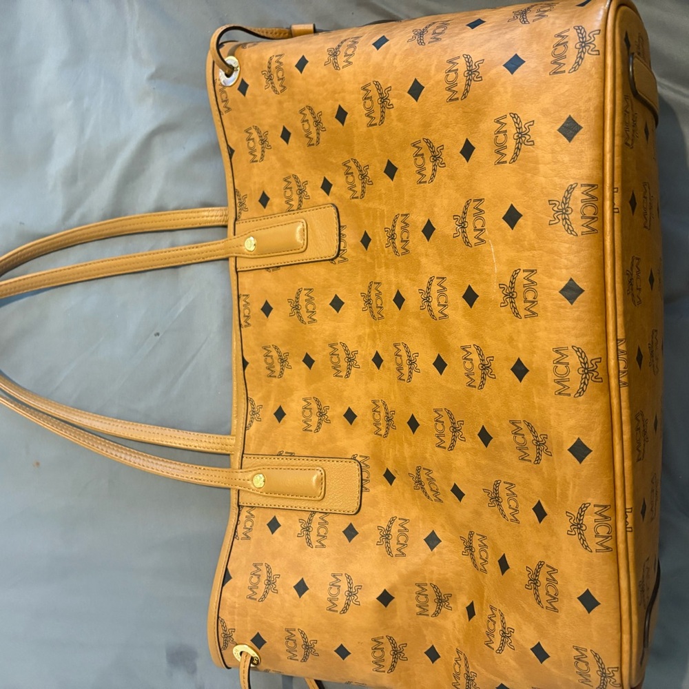 MCM Cognac Visetos Tote Bag